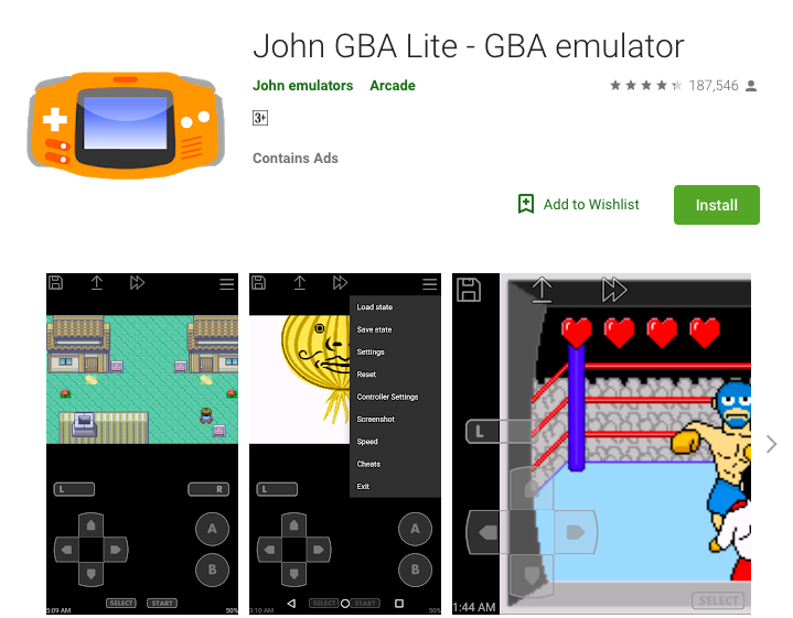 John GBA Emulator lite Download on Android