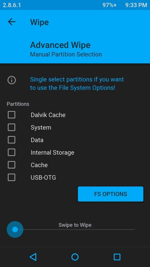 Factory reset OnePlus 5/5T with TWRP