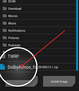 Select Dolby Atmos zip file