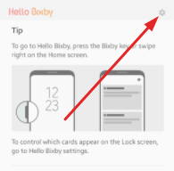 Tap on Settings from Bixby screen