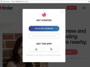 Sign in to Tinder with Facebook